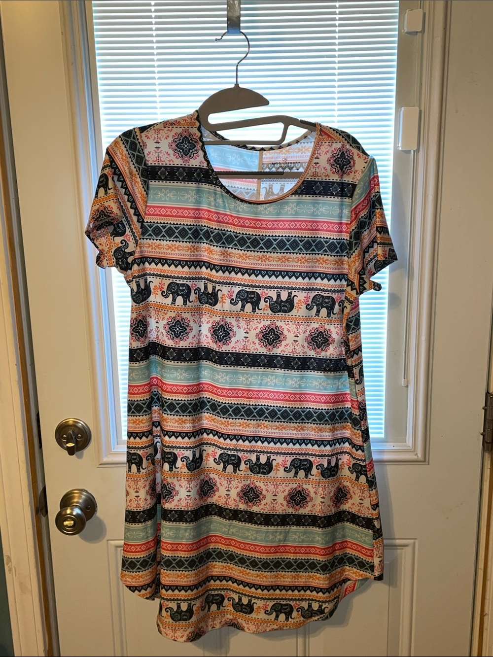 Bobbie Brooks Multicolor Elephant Print Mini Dress